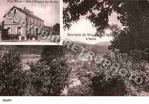 Ville de WINGENSURMODER, carte postale ancienne