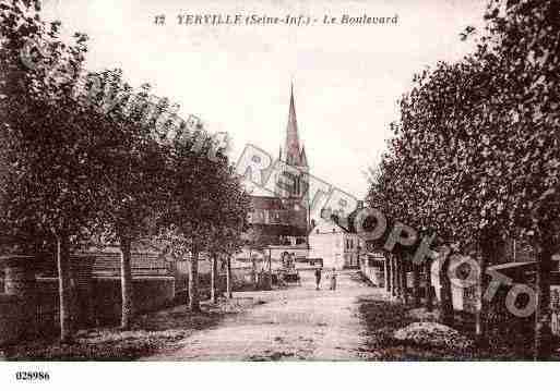 Ville de YERVILLE, carte postale ancienne