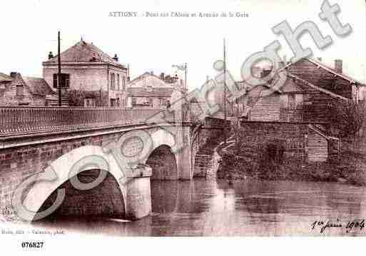 Ville de ATTIGNY, carte postale ancienne