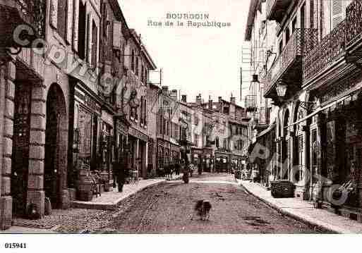 Ville de BOURGOINJALLIEU, carte postale ancienne