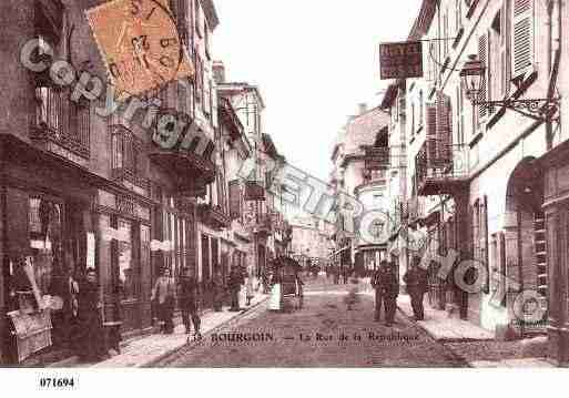 Ville de BOURGOINJALLIEU, carte postale ancienne