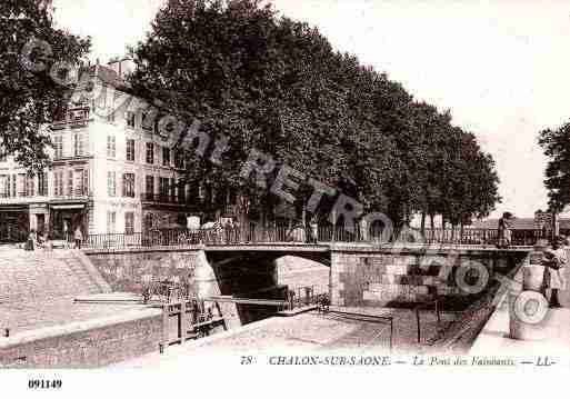 Ville de CHALONSURSAONE, carte postale ancienne