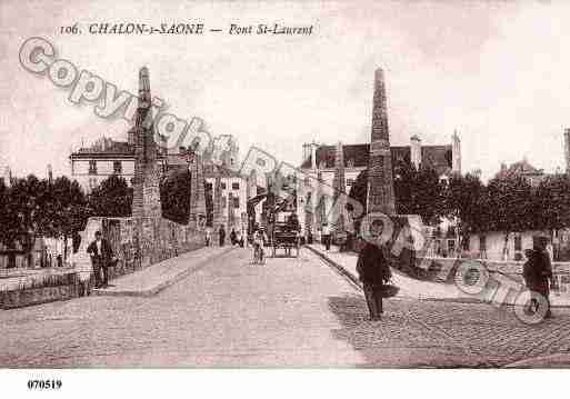 Ville de CHALONSURSAONE, carte postale ancienne