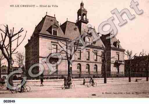 Ville de CREUSOT(LE), carte postale ancienne