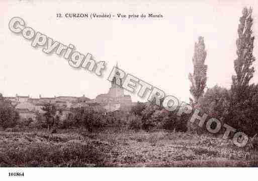 Ville de CURZON, carte postale ancienne