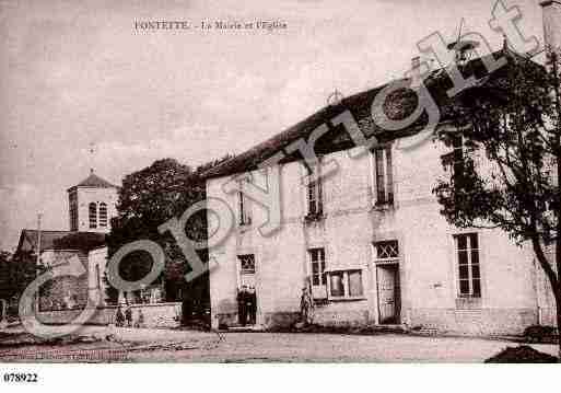 Ville de FONTETTE, carte postale ancienne