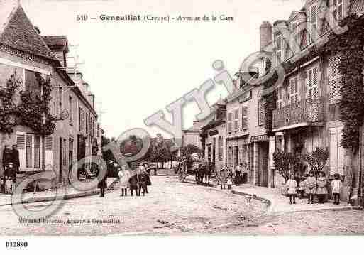 Ville de GENOUILLAC, carte postale ancienne