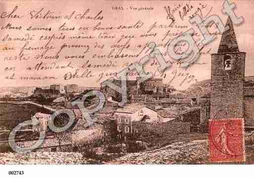 Ville de GRAS, carte postale ancienne