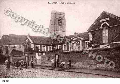 Ville de LAMBRES, carte postale ancienne