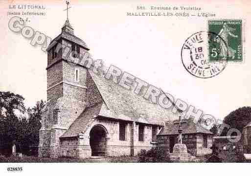 Ville de MALLEVILLELESGRES, carte postale ancienne