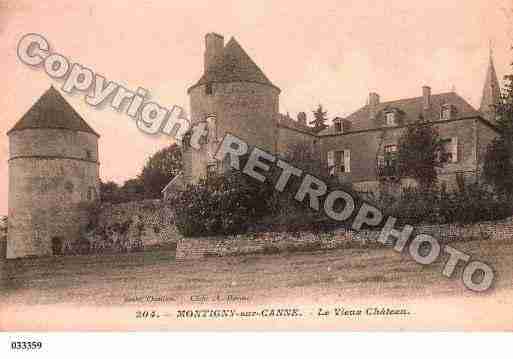 Ville de MONTIGNYSURCANNE, carte postale ancienne