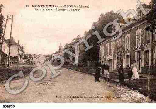 Ville de MONTREUILAUXLIONS, carte postale ancienne