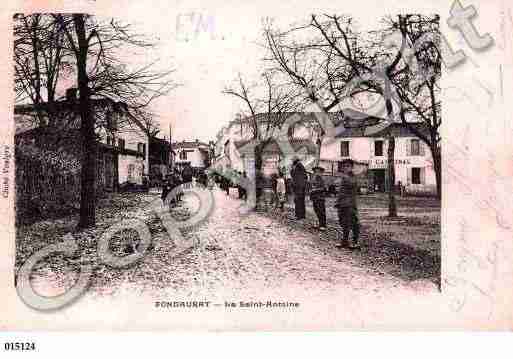 Ville de PONDAURAT, carte postale ancienne