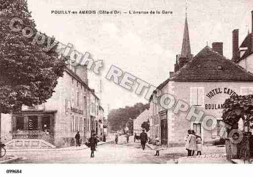 Ville de POUILLYENAUXOIS, carte postale ancienne