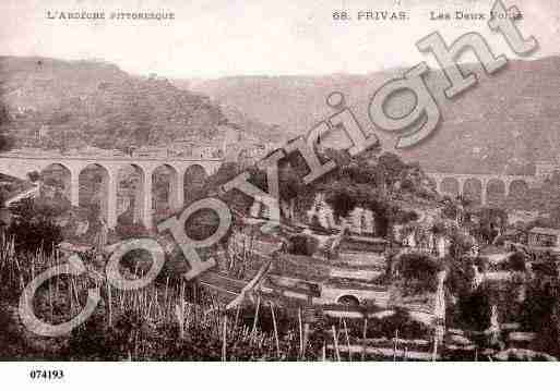 Ville de PRIVAS, carte postale ancienne