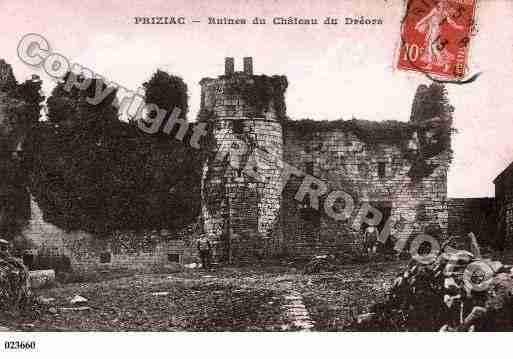 Ville de PRIZIAC, carte postale ancienne