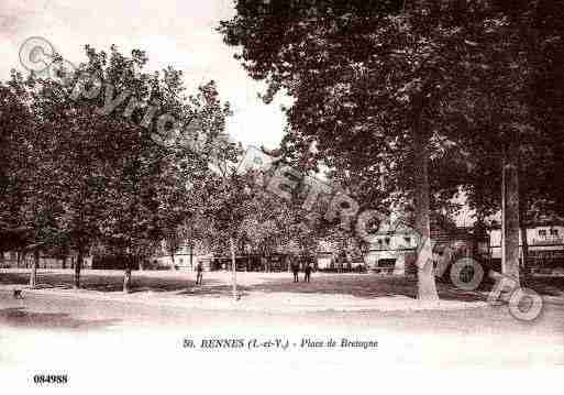 Ville de RENNES, carte postale ancienne