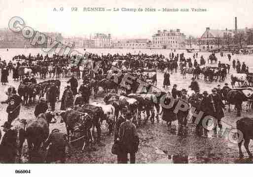 Ville de RENNES, carte postale ancienne