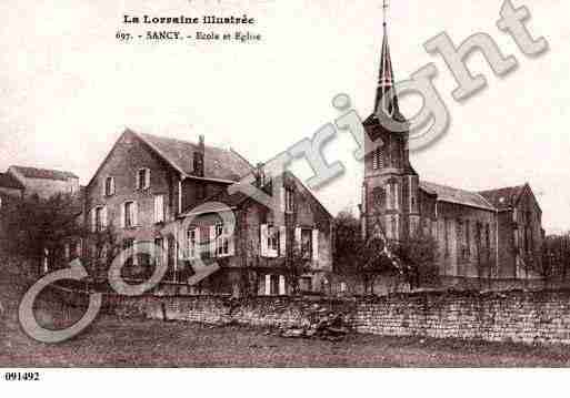 Ville de SANCY, carte postale ancienne