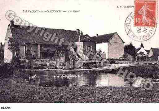 Ville de SAVIGNYSURGROSNE, carte postale ancienne