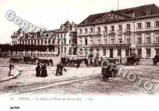 Ville de TOURS, carte postale ancienne