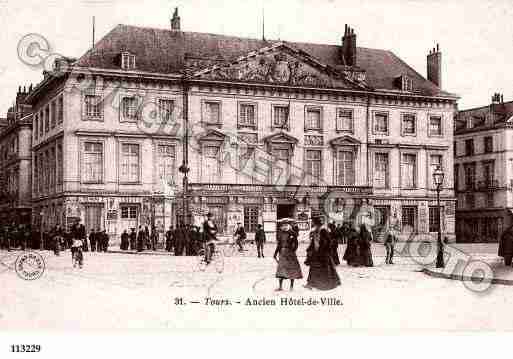 Ville de TOURS, carte postale ancienne