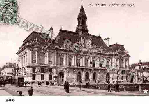 Ville de TOURS, carte postale ancienne