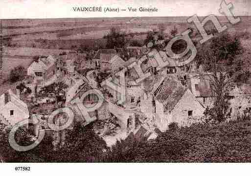 Ville de VAUXCERE, carte postale ancienne Ville de VAUXCERE, carte postale ancienne