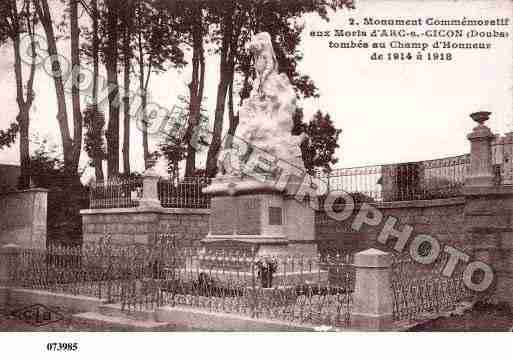 Ville de ARCSOUSCICON, carte postale ancienne