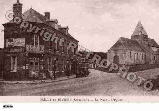 Ville de BAILLYENRIVIERE, carte postale ancienne