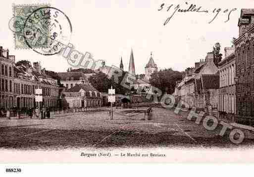 Ville de BERGUES, carte postale ancienne