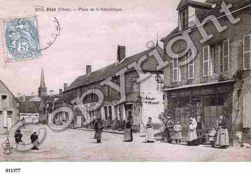 Ville de BLET, carte postale ancienne