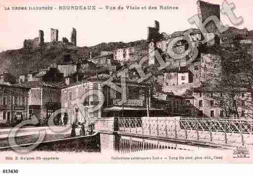 Ville de BOURDEAUX, carte postale ancienne