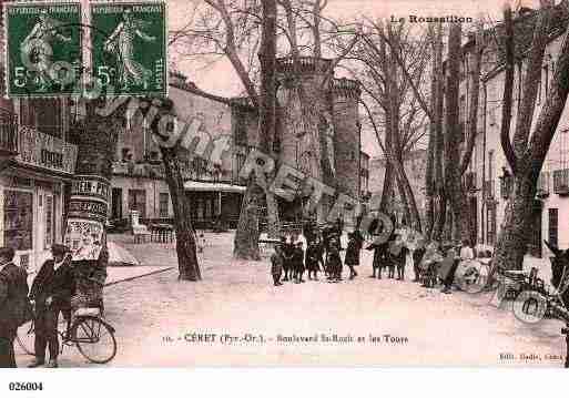 Ville de CERET, carte postale ancienne