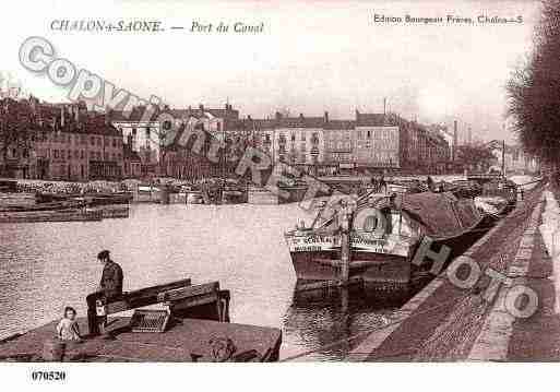 Ville de CHALONSURSAONE, carte postale ancienne