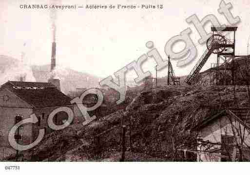 Ville de CRANSAC, carte postale ancienne Ville de CRANSAC, carte postale ancienne
