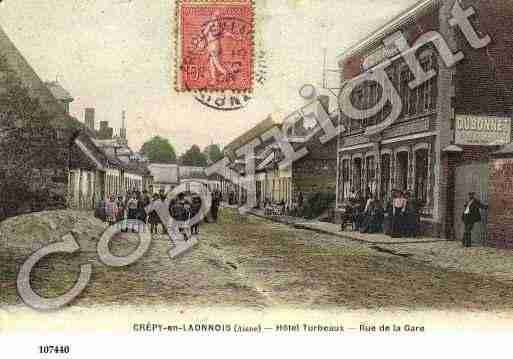 Ville de CREPY, carte postale ancienne