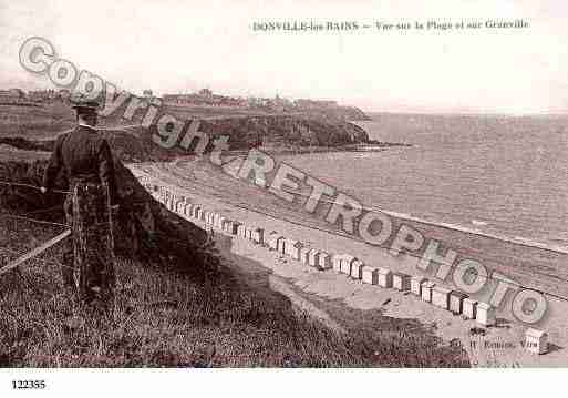 Ville de DONVILLELESBAINS, carte postale ancienne