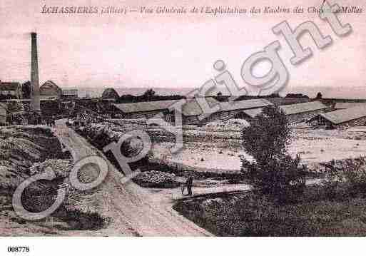 Ville de ECHASSIERES, carte postale ancienne