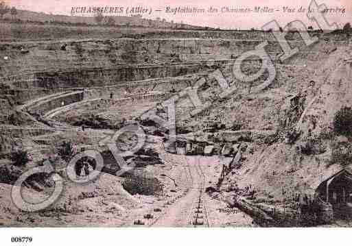 Ville de ECHASSIERES, carte postale ancienne