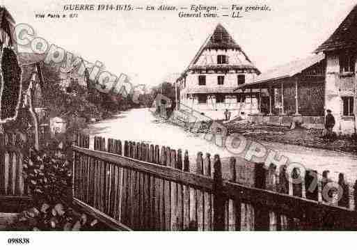 Ville de EGLINGEN, carte postale ancienne