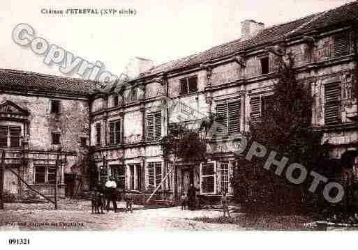 Ville de ETREVAL, carte postale ancienne