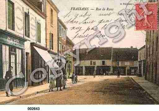 Ville de FRAISANS, carte postale ancienne