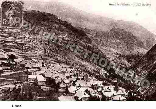 Ville de HUEZ, carte postale ancienne