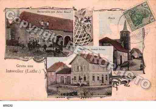 Ville de INSVILLER, carte postale ancienne