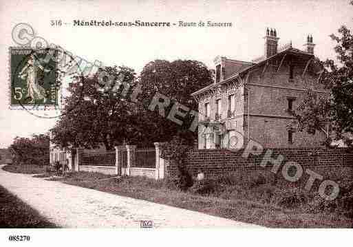 Ville de MENETREOLSOUSSANCERRE, carte postale ancienne