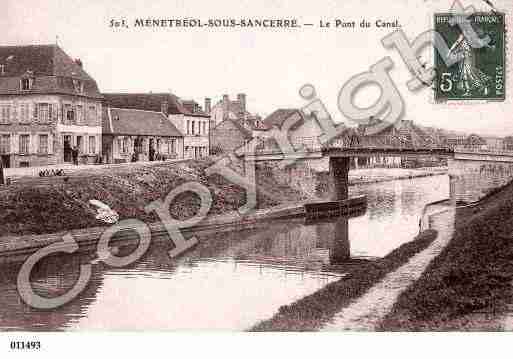 Ville de MENETREOLSOUSSANCERRE, carte postale ancienne