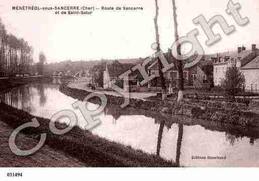 Ville de MENETREOLSOUSSANCERRE, carte postale ancienne