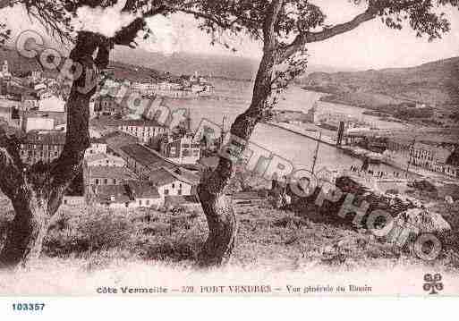 Ville de PORTVENDRES, carte postale ancienne