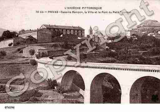 Ville de PRIVAS, carte postale ancienne